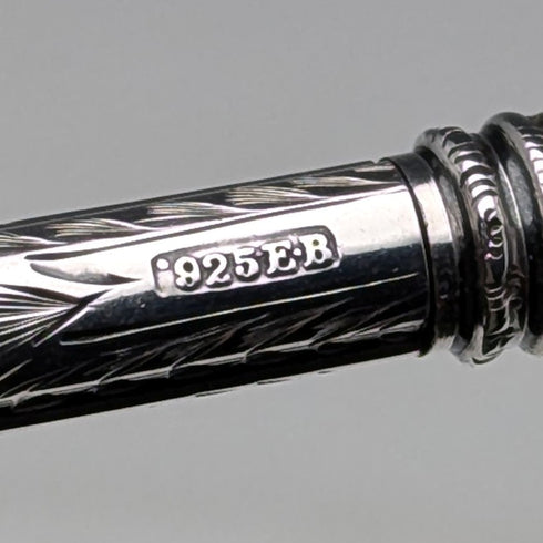 1905年頃 アンティーク 純銀製製 推進式ペンシル&つけペン 90-112mm